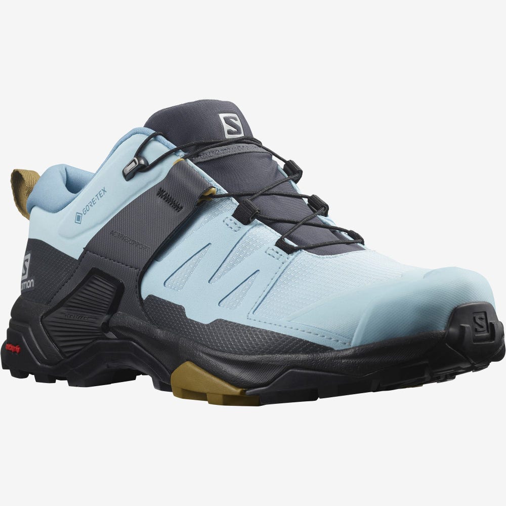 Women's Salomon X ULTRA 4 GORE-TEX Hiking Shoes Blue/Black | ADJI-05127