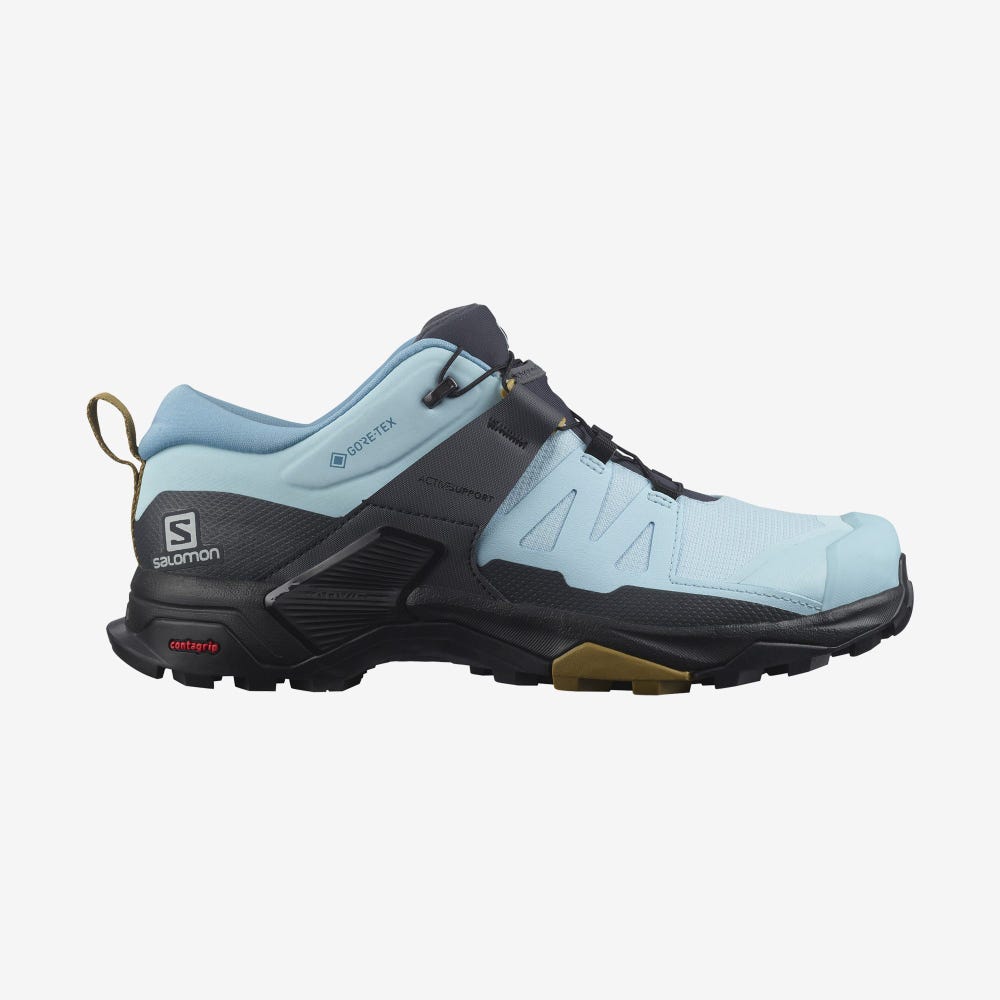 Women\'s Salomon X ULTRA 4 GORE-TEX Hiking Shoes Blue/Black | ADJI-05127