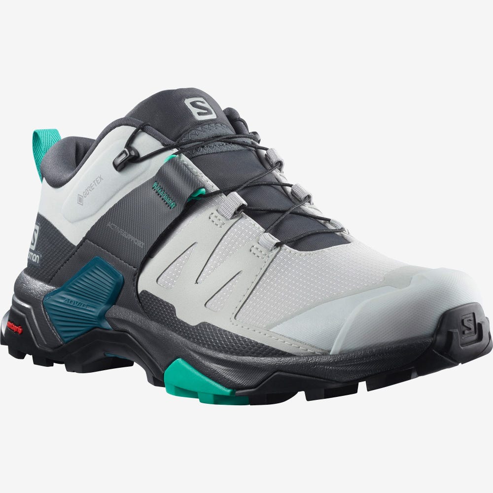 Women's Salomon X ULTRA 4 GORE-TEX Hiking Shoes Beige/Grey/Mint | EBDF-67204