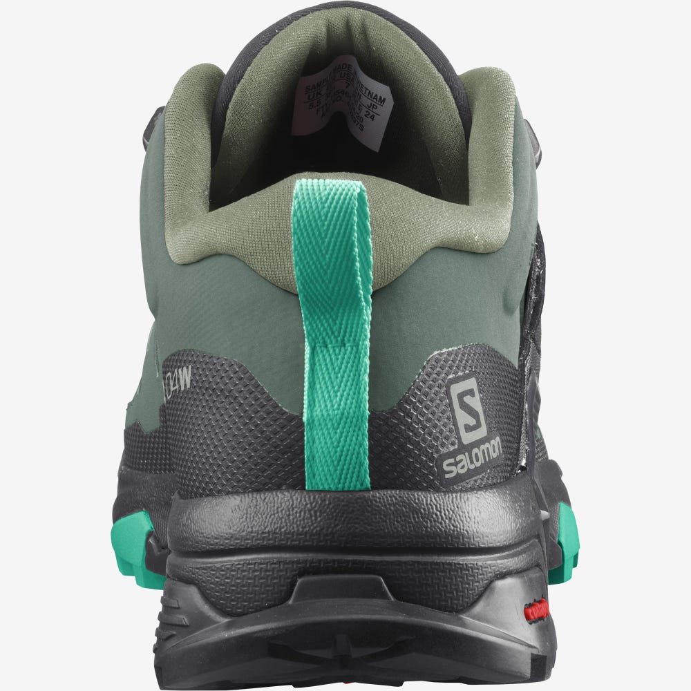 Women's Salomon X ULTRA 4 GORE-TEX Hiking Shoes Green/Black/Mint | XDRP-98013