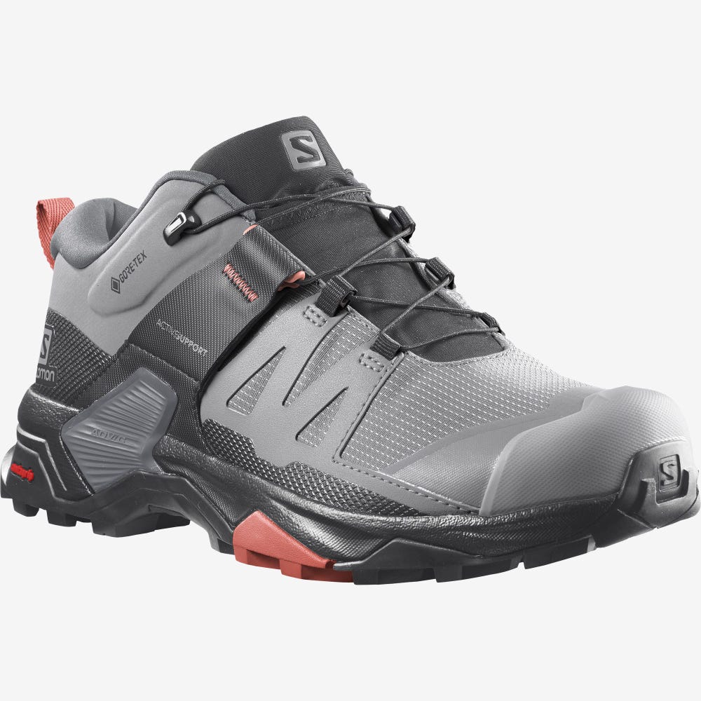 Women's Salomon X ULTRA 4 GORE-TEX Hiking Shoes Grey | YCNU-12467