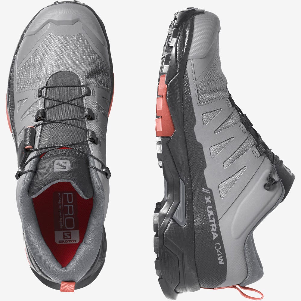 Women's Salomon X ULTRA 4 GORE-TEX Hiking Shoes Grey | YCNU-12467