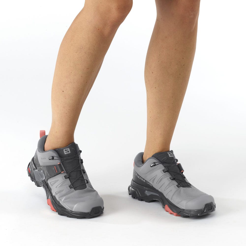 Women's Salomon X ULTRA 4 GORE-TEX Hiking Shoes Grey | YCNU-12467