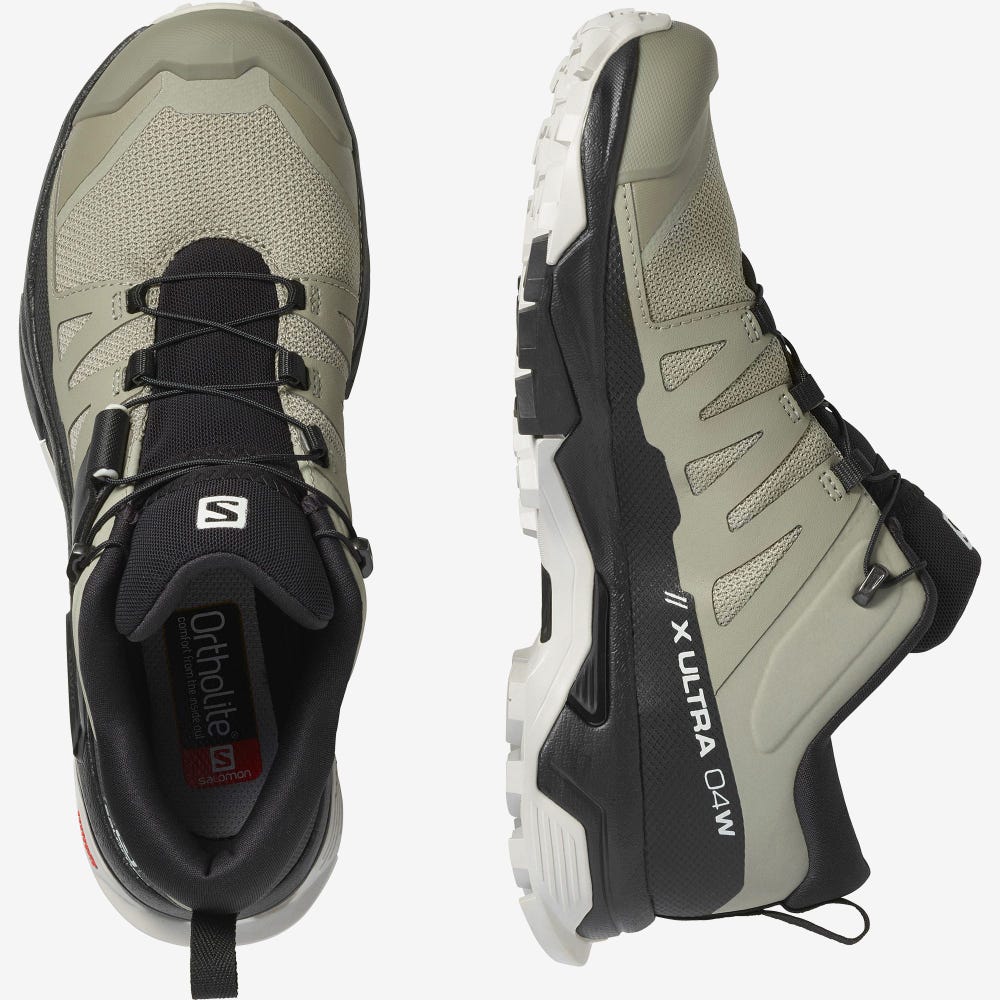 Women's Salomon X ULTRA 4 Hiking Shoes Olive/Black | WUKO-42607