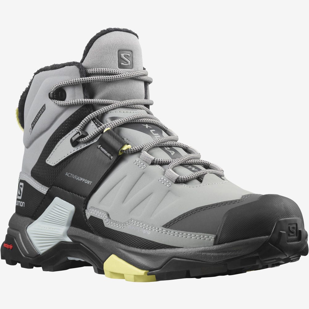 Women's Salomon X ULTRA 4 MID WINTER THINSULATE™ CLIMASALOMON™ WATERPROOF Winter Boots Black | OXBS-27415