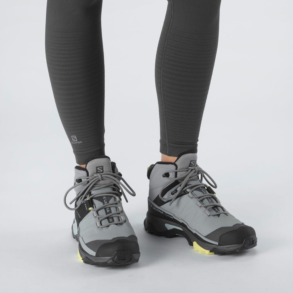 Women's Salomon X ULTRA 4 MID WINTER THINSULATE™ CLIMASALOMON™ WATERPROOF Winter Boots Black | OXBS-27415
