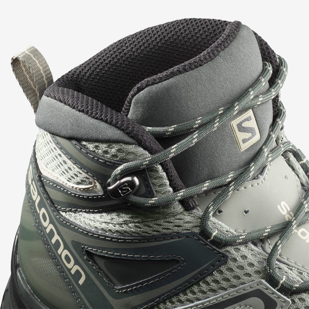 Women's Salomon X ULTRA MID 3 AERO Hiking Boots Grey/Brown | OYEW-34157