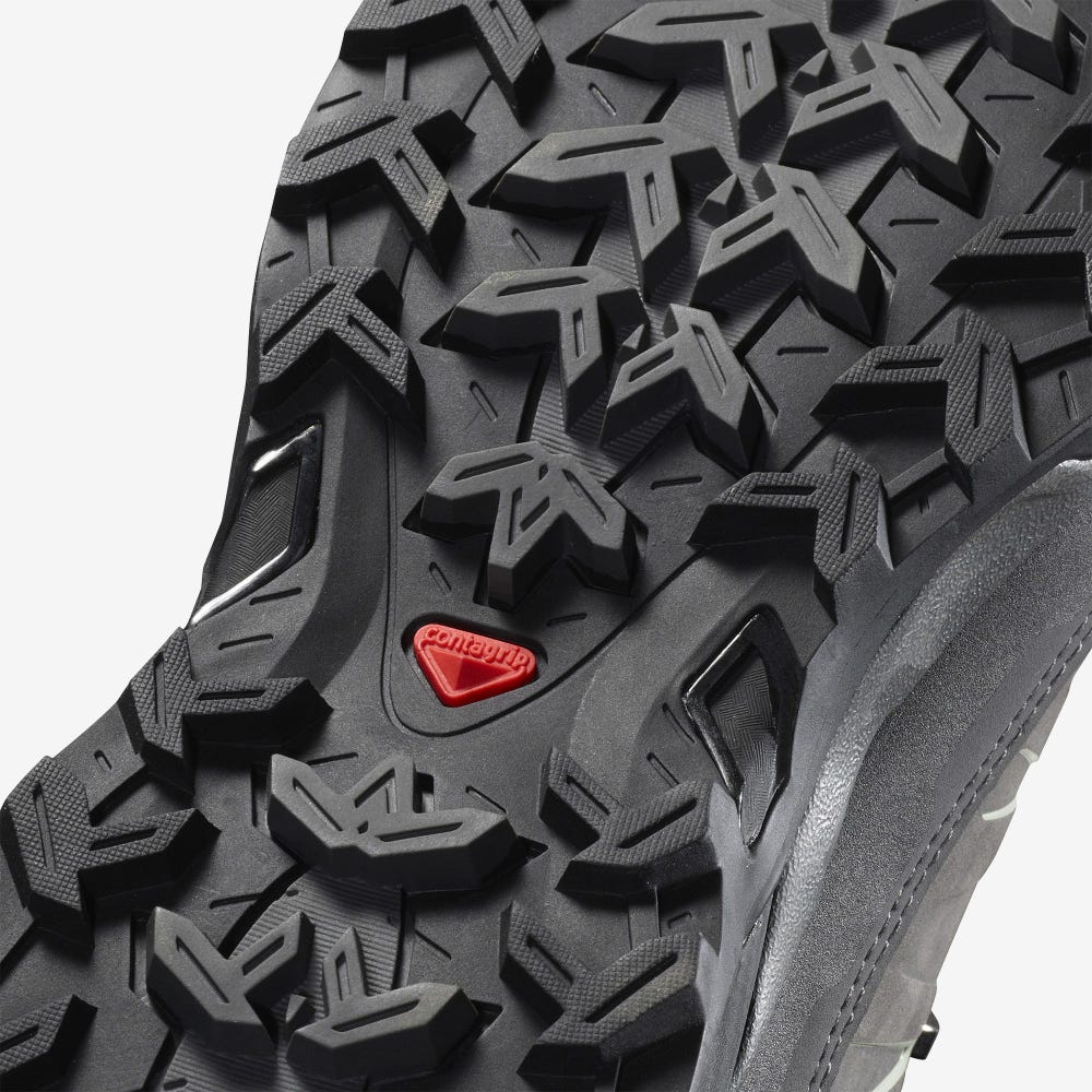 Women's Salomon X ULTRA TREK GORE-TEX Hiking Boots Black/Grey | QZMS-68295