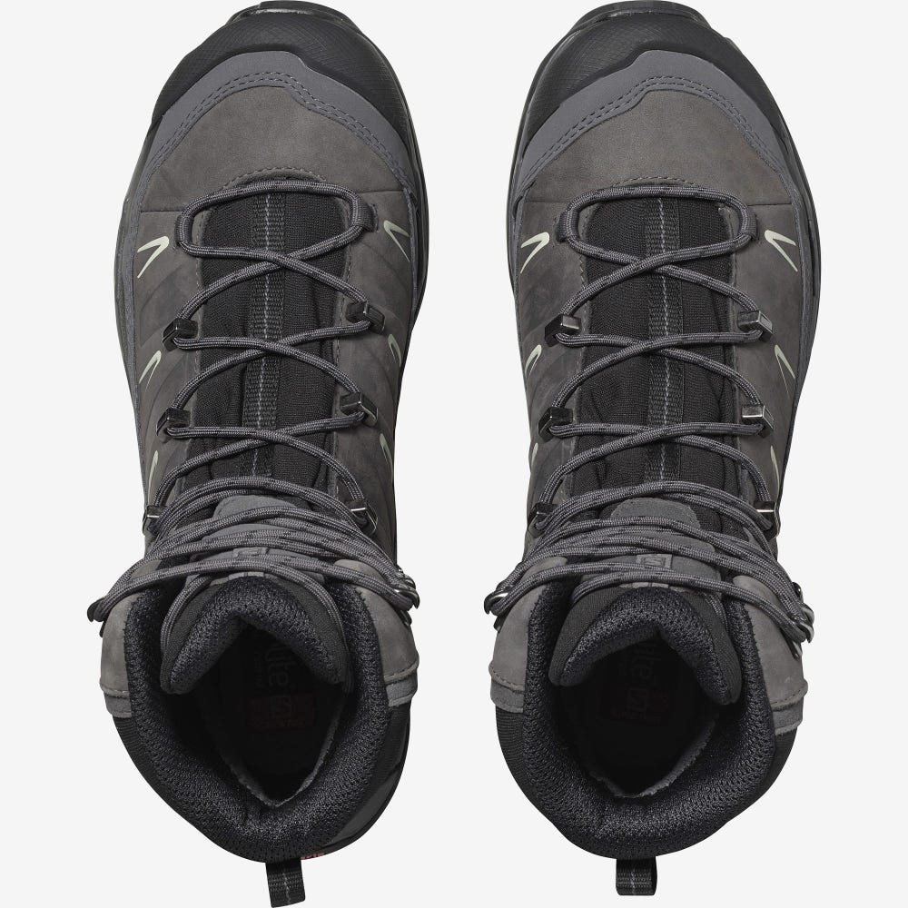 Women's Salomon X ULTRA TREK GORE-TEX Hiking Boots Black/Grey | QZMS-68295