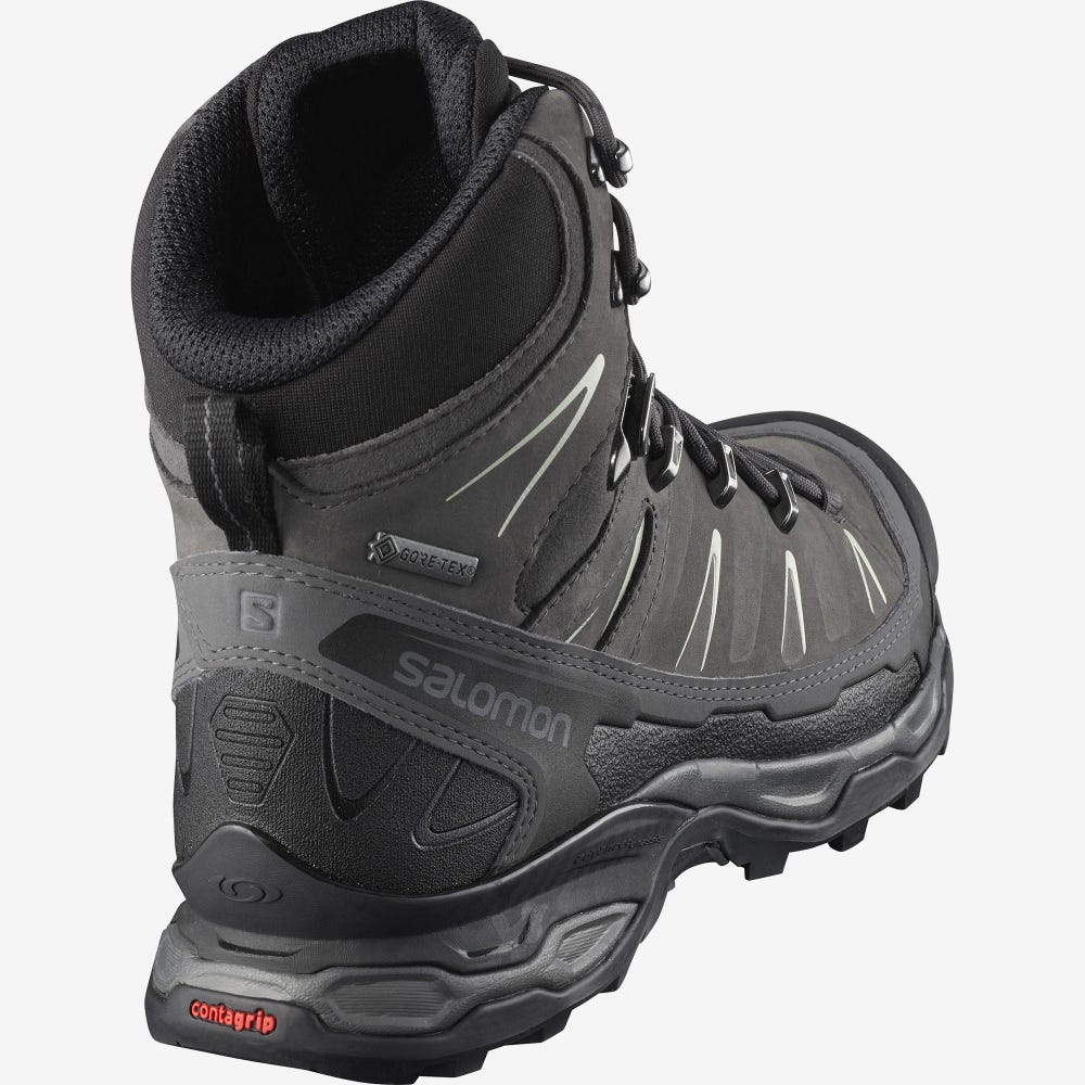 Women's Salomon X ULTRA TREK GORE-TEX Hiking Boots Black/Grey | QZMS-68295