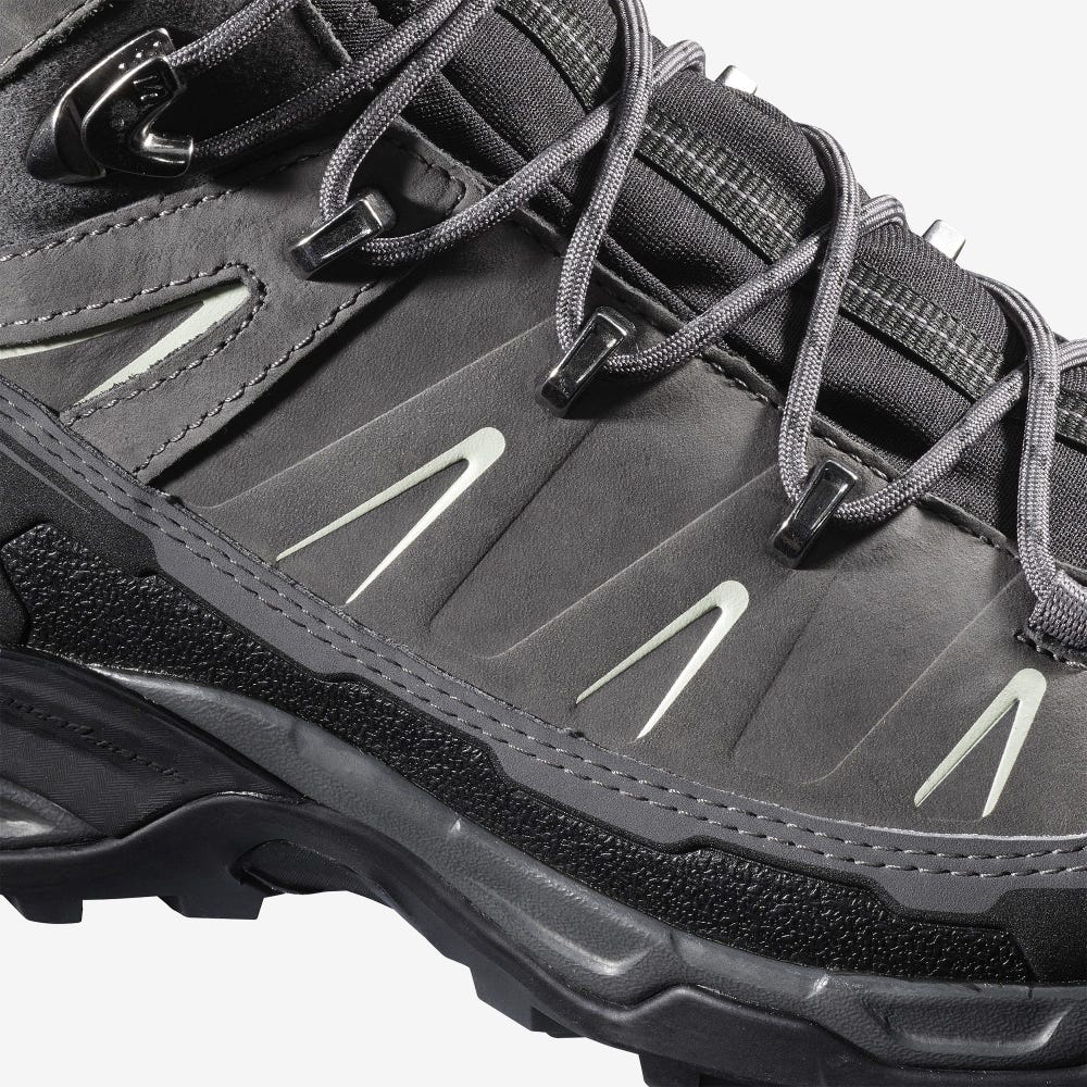 Women's Salomon X ULTRA TREK GORE-TEX Hiking Boots Black/Grey | QZMS-68295