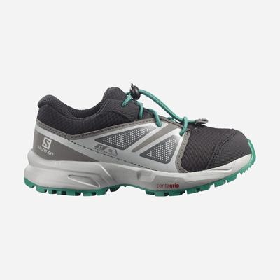 Kids' Salomon SENSE CLIMASALOMON™ WATERPROOF Running Shoes Black/Blue | KIXZ-42658