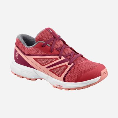 Kids' Salomon SENSE J Trail Running Shoes Dark Red Rose/Red/Coral | CLTW-89025