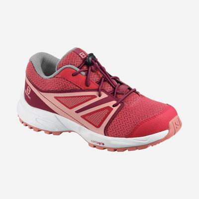 Kids' Salomon SENSE K Running Shoes Dark Red Rose/Red/Coral | TOMR-75184