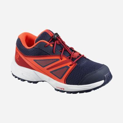 Kids' Salomon SENSE K Trail Running Shoes Blue/Red/Pink | BHMF-98517
