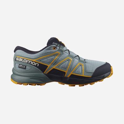 Kids' Salomon SPEEDCROSS CLIMASALOMON™ WATERPROOF Hiking Boots Green | YTVJ-90617