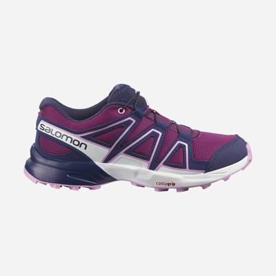 Kids' Salomon SPEEDCROSS Hiking Boots Purple/Blue/Purple | BGIY-36490
