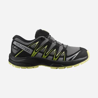 Kids' Salomon XA PRO 3D CLIMASALOMON™ WATERPROOF Trail Running Shoes Black | KDNX-54960