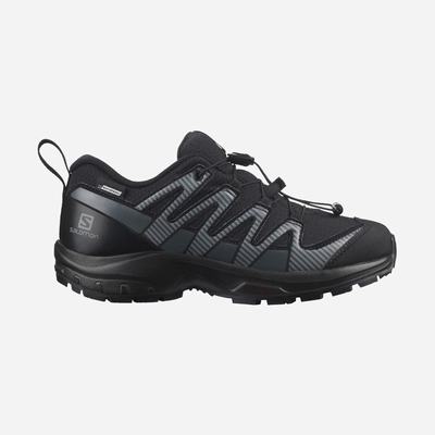 Kids' Salomon XA PRO V8 CLIMASALOMON™ WATERPROOF Trail Running Shoes Black | VJSE-70941