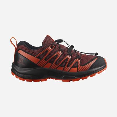 Kids' Salomon XA PRO V8 Trail Running Shoes Brown/Black/Red Orange | IJTK-29547