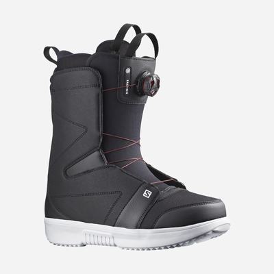 Men's Salomon FACTION BOA Snowboard Boots Black/White | AVPK-70614