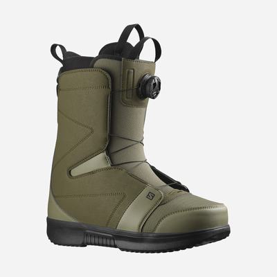 Men's Salomon FACTION BOA Snowboard Boots Olive/Black | JTPF-09154