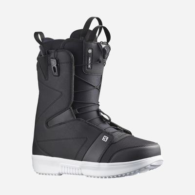 Men's Salomon FACTION Snowboard Boots Black/White/Black | UNMR-09265