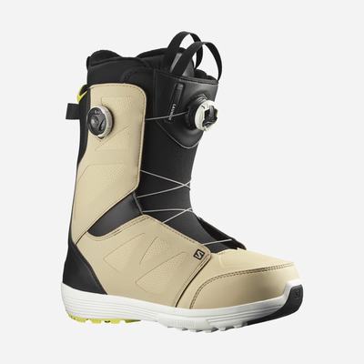 Men's Salomon LAUNCH BOA SJ COLOR Snowboard Boots Light Brown/Black | OQTY-73542