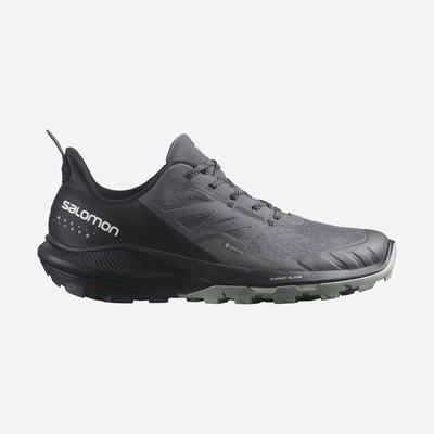 Men's Salomon OUTPULSE GORE-TEX Hiking Shoes Grey/Black | JUIM-05234