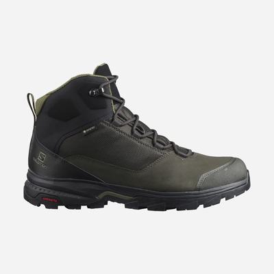 Men's Salomon OUTWARD GORE-TEX Hiking Boots Olive/Black | XBMW-81762