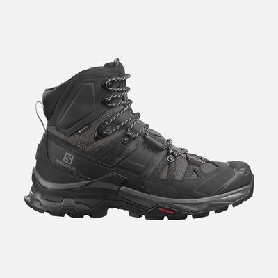 Men's Salomon QUEST 4 GORE-TEX Hiking Boots Grey/Black | PYQF-13298