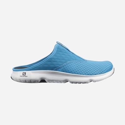 Men's Salomon REELAX SLIDE 5.0 Slippers Blue/Black/White | VRUE-94526