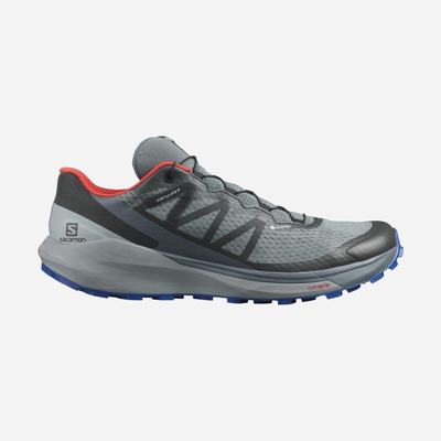 Men's Salomon SENSE RIDE 4 GORE-TEX INVISIBLE FIT Trail Running Shoes Grey | IJHZ-35410