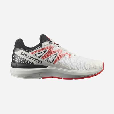 Men's Salomon SONIC 5 CONFIDENCE Running Shoes White/Black/Red | WAVG-98213