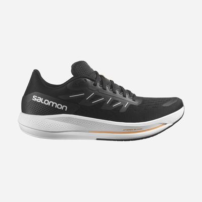 Men's Salomon SPECTUR Running Shoes Black/White/Orange | EPNY-16485