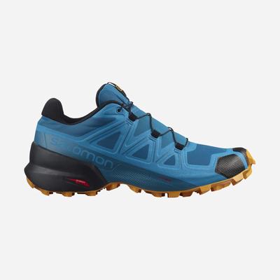 Men's Salomon SPEEDCROSS 5 Trail Running Shoes Blue | APVS-62890