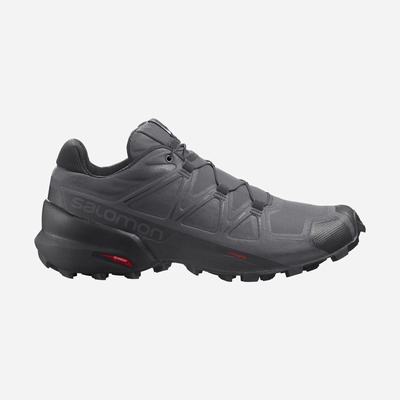 Men's Salomon SPEEDCROSS 5 Trail Running Shoes Grey/Black | SUBZ-35168