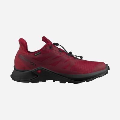 Men's Salomon SUPERCROSS 3 GORE-TEX Trail Running Shoes Red/White/Red | BFZL-27490