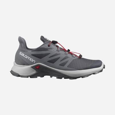 Men's Salomon SUPERCROSS 3 Trail Running Shoes Grey | OKVT-80216