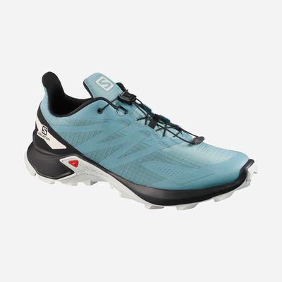 Men's Salomon SUPERCROSS BLAST Trail Running Shoes Blue/Black | AICS-06487