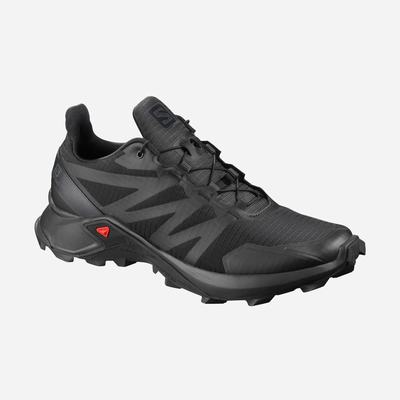 Men's Salomon SUPERCROSS Trail Running Shoes Black | NDVR-37615