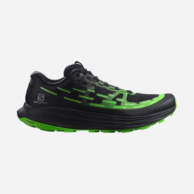 Men's Salomon ULTRA GLIDE Trail Running Shoes Black/Green/Black | XJDA-26038