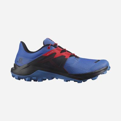 Men's Salomon WILDCROSS 2 Trail Running Shoes Blue/Black | LAXR-98031