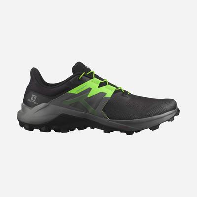 Men's Salomon WILDCROSS 2 Trail Running Shoes Black/Green | MKLE-47203