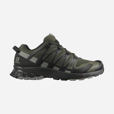 Men's Salomon XA PRO 3D v8 Trail Running Shoes Olive/Grey | FKXB-50813
