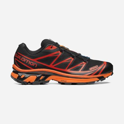 Men's Salomon XT-6 Sneakers Black/Orange | WESF-37026