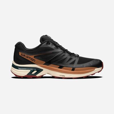 Men's Salomon XT-WINGS 2 Sneakers Black/Brown/Deep Green | VMOK-59406