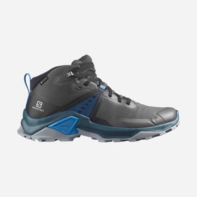 Men's Salomon X RAISE 2 MID GORE-TEX Hiking Boots Grey/Black | HFSB-61804