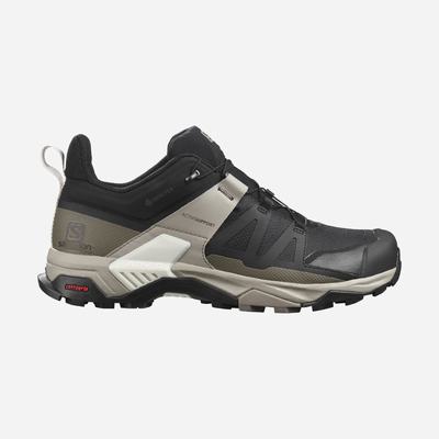 Men's Salomon X ULTRA 4 GORE-TEX Hiking Shoes Black/Khaki/Light Yellow | DCHU-59346