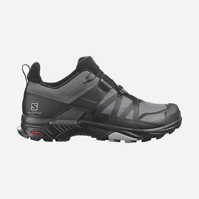 Men's Salomon X ULTRA 4 WIDE GORE-TEX Hiking Shoes Grey/Black | IDLX-39850